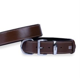 Doggie Konfor Deri Kahve 2.5x37- 45 cm Köpek Boyun Tasması