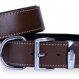 Doggie Konfor Deri Kahve 4x52-60 cm Köpek Boyun Tasması