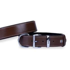 Doggie Konfor Deri Kahve 4x52-60 cm Köpek Boyun Tasması