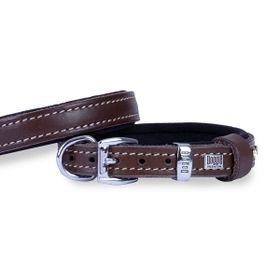 Doggie Konfor Deri Kahverengi Small 1.5x20-25 cm Köpek Boyun Tasması