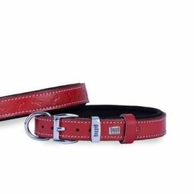 Doggie Konfor Deri Kemik Desenli Kırmızı 2x35-40 cm Boyun Tasması