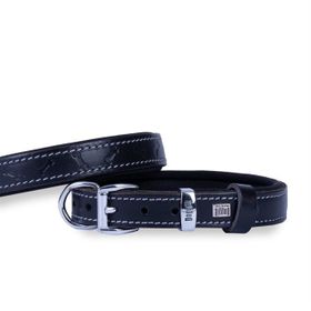 Doggie Konfor Deri Kemik Desenli Siyah 4x57-65 cm Boyun Tasması