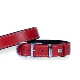 Doggie Konfor Deri Kırmızı Medium 3.5x52 60 cm Köpek Boyun Tasması