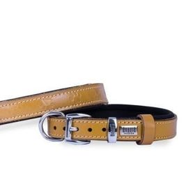 Doggie Konfor Deri Pati Desenli Camel 2x35-40 cm Boyun Tasması