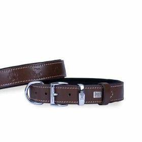 Doggie Konfor Deri Pati Desenli Kahve 2,5x37-45 cm Boyun Tasması