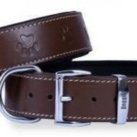 Doggie Konfor Deri Pati Desenli Kahve 4x47-55 cm Boyun Tasması