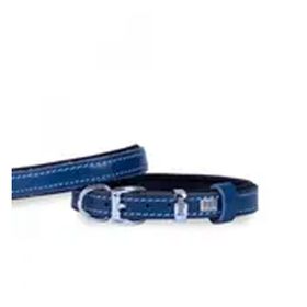 Doggie Konfor Deri Royal Mavi 1.5x25-30 cm Köpek Boyun Tasması