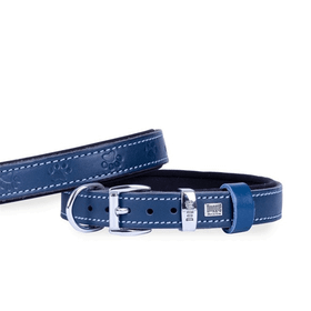 Doggie Konfor Deri Royal Mavi 3x42- 50 cm Köpek Boyun Tasması