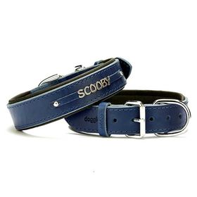 Doggie Konfor Deri Royalblue 3,5x47 55 cm Köpek Boyun Tasması