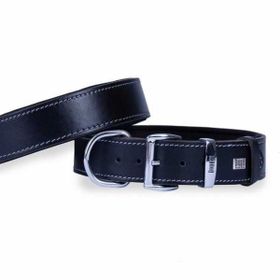 Doggie Konfor Deri Sade 4x57-65 cm Siyah Köpek Boyun Tasması