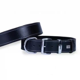 Doggie Konfor Deri Sade 4x57-65 cm Siyah Köpek Boyun Tasması