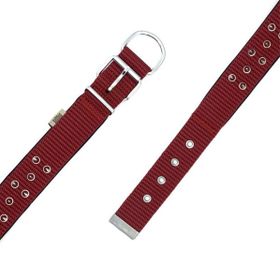 Doggie Konfor Dokuma Bol Çivili Kırmızı 4x57-65 cm Boyun Tasması