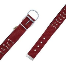 Doggie Konfor Dokuma Bol Çivili Kırmızı 5x55-65 cm Boyun Tasması