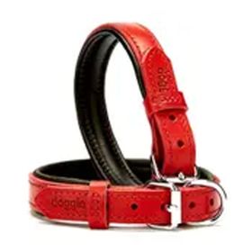 Doggie Konfor Dokuma Kemikli Kırmızı 2x35-40 cm Boyun Tasması