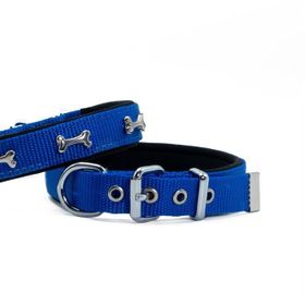 Doggie Konfor Dokuma Kemikli Royal Mavi 2x35-40 cm Boyun Tasması