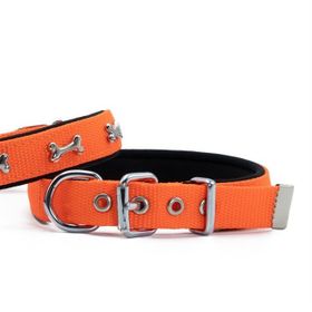 Doggie Konfor Dokuma Kemikli Turuncu 2x35-40 cm Boyun Tasması