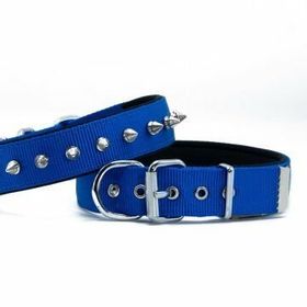 Doggie Konfor Dokuma Royal Mavi 2,5x37-50 cm Çivili Köpek Boyun Tasması