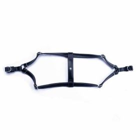 Doggie Konfor Ronin Deri Siyah 2x45-55 cm Köpek Göğüs Tasması