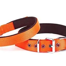 Doggie Konforlu Dokumadan El Yapımı Kemik Süslü Turuncu 3x47-55 cm Köpek Boyun Tasması