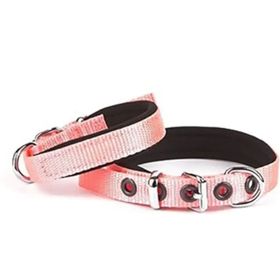 Doggie Konforlu Dokumadan El Yapımı Pembe 1.5x25-30 cm Köpek Boyun Tasması