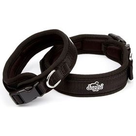 Doggie Konforlu Dokumadan El Yapımı Siyah 1.5x25-30 cm Köpek Boyun Tasması