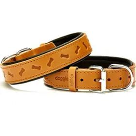 Doggie Konforlu El Yapımı Çivili Kamel 3x42-50 cm Köpek Boyun Tasması