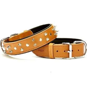 Doggie Konforlu El Yapımı Çivili Kamel 4x47-55 cm Köpek Boyun Tasması