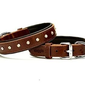 Doggie Konforlu El Yapımı Kahverengi 3.5x47-55 cm Köpek Boyun Tasması