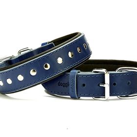 Doggie Konforlu El Yapımı Lacivert 3.5x47-55 cm Köpek Boyun Tasması