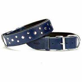 Doggie Konforlu El Yapımı Lacivert 4x57-65 cm Köpek Boyun Tasması