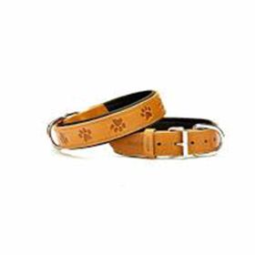 Doggie Konforlu El Yapımı Pati Desenli Kamel 3.5x52-60 cm Köpek Boyun Tasması