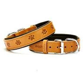 Doggie Konforlu El Yapımı Pati Desenli Kamel 3x42-50 cm Köpek Boyun Tasması