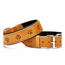 Doggie Konforlu El Yapımı Pati Desenli Kamel 4x52-60 cm Köpek Boyun Tasması