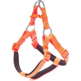 Doggie L-2x55-65 cm - Orange Konforlu Dokumadan El Yapımı Ronin Model Köpek Göğüs Tasması