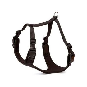 Doggie Large Siyah 2x55 65 cm Havalı Dokuma Köpek Göğüs Tasması