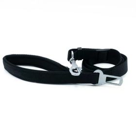 Doggie M 2.5x80-120 cm Siyah Dokuma Emniyet Kemerli Köpek Gezdirme Kayışı