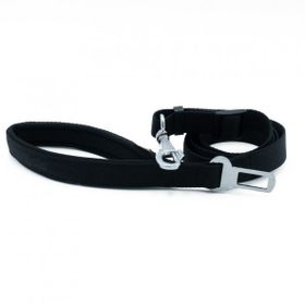 Doggie M 2.5x80-120 cm Siyah Dokuma Emniyet Kemerli Köpek Gezdirme Kayışı