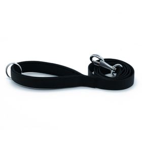 Doggie M 2.5x80-120 cm Siyah Dokuma Emniyet Kemerli Köpek Gezdirme Kayışı
