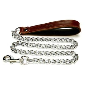 Doggie M 4x110 cm Kahve Comfort Deri Zincir Gezdirme