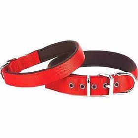Doggie M Beden Kırmızı 2.5x37-45 cm Konfor Dokuma Kemikli Boyun Tasması