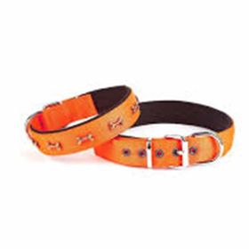Doggie M Beden Turuncu 2.5x37-45 cm Konfor Dokuma Kemikli Boyun Tasması