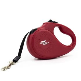 Doggie Master Serisi Kırmızı 15 kg / 5 mt Otomatik Uzatma Tasması