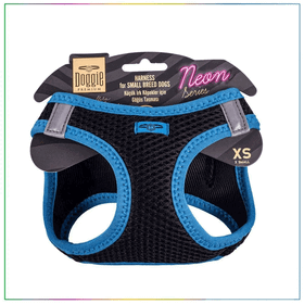 Doggie Mavi XS 30-34 cm Havalı Dokuma Neon Serisi Küçük Irk Köpek Göğüs Tasması