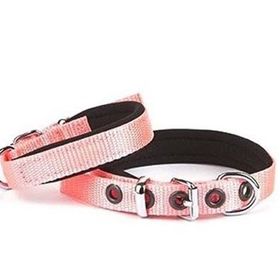 Doggie Medium 1.5x25-30 cm Pembe Comfort Dokuma Köpek Boyun Tasması