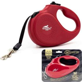 Doggie Medium 25 kg 5 mt Kırmızı Master Otomatik Köpek Uzatma Tasması