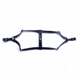 Doggie Medium Siyah 2x45 55 cm Fırstclass Deri Ronın Köpek Göğüs Tasması
