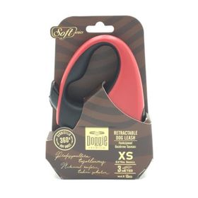 Doggie OUTC12-KRMZ 12 kg 3 m Kırmızı Soft Seri Otomatik Makaralı Gezdirme Tasması