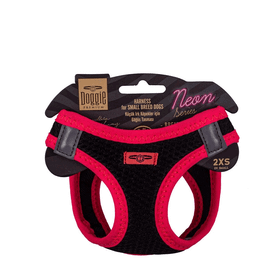 Doggie Pembe 2XS-26-30 cm Havalı Dokuma Neon Serisi Küçük Irk Köpek Göğüs Tasması