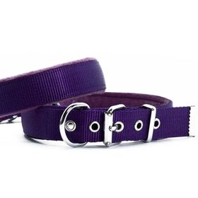 Doggie Polar Dokumadan El Yapımı Mor 2x30-35 cm Köpek Boyun Tasması