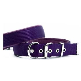 Doggie Polar Dokumadan El Yapımı Mor 2x35-40 cm Köpek Boyun Tasması